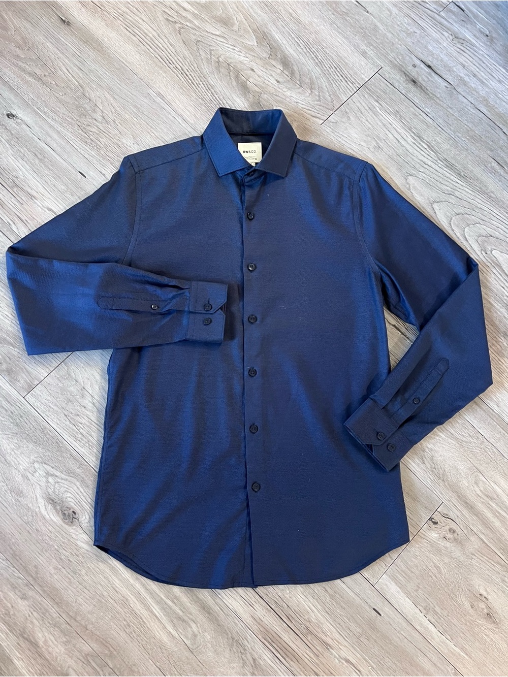RW&CO. Deep Navy Long-Sleeve Dress Shirt